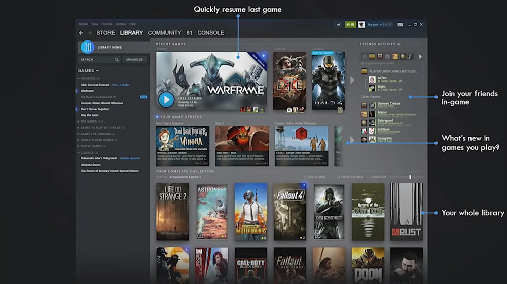 Steam Library: New Look