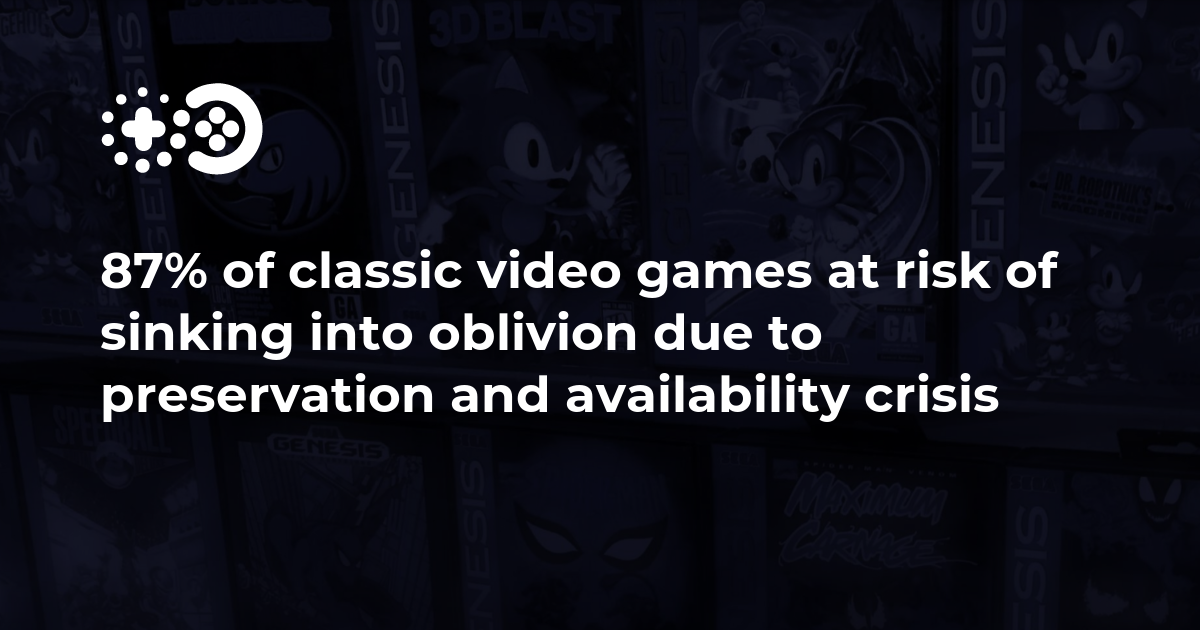 87% of classic games are out of print. That's a problem for gaming history.