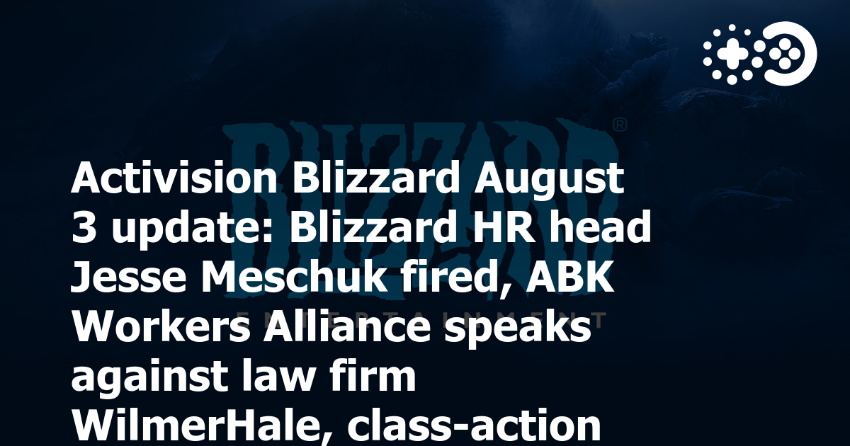 Following the news of Blizzard president J. Allen Brack’s departure from the company, Activision Blizzard announced that Jesse Meschuk, Blizzard