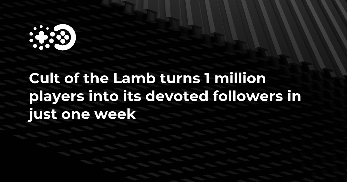 Cult of the Lamb on X: The Lamb has blessed 1 MILLION players in our first  week! We are eternally grateful for your devotion and our team is committed  to improving the