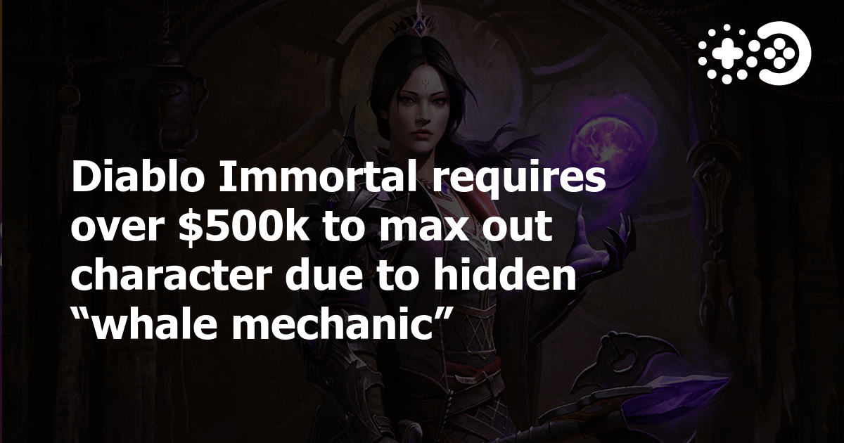 Fully upgrading a character in Diablo Immortal can cost over $100,000