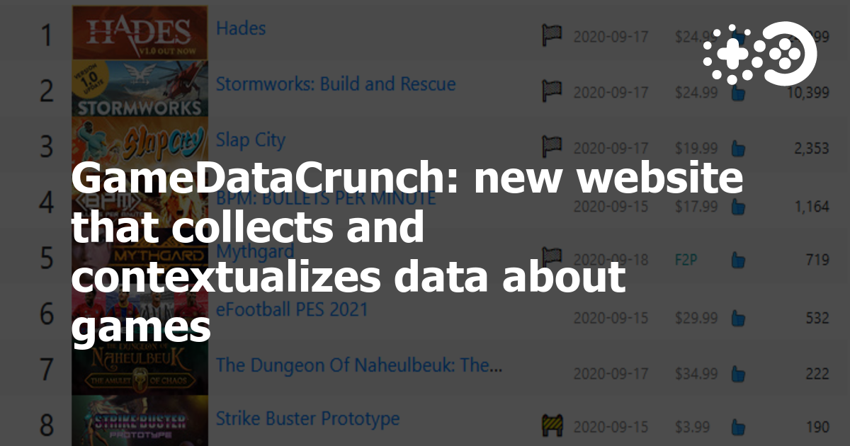 GameDataCrunch: my facts-first game metrics website