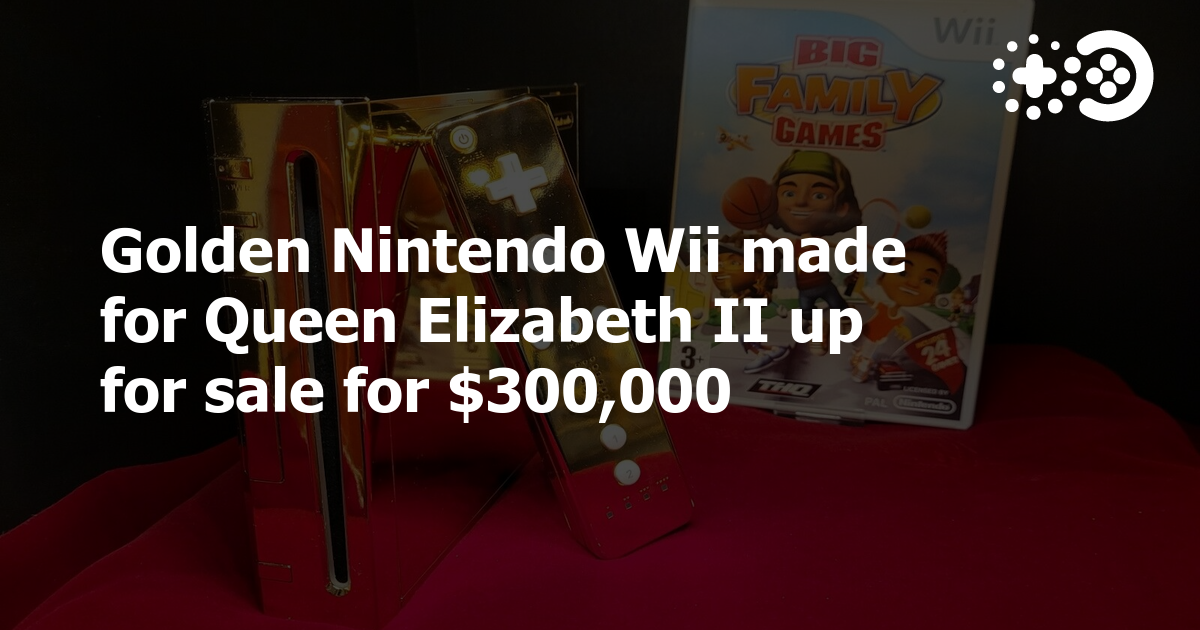Gold-plated Nintendo Wii made for Queen Elizabeth up for sale