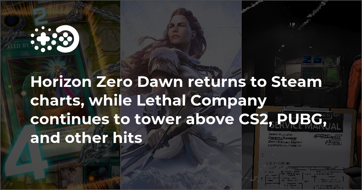 Horizon Zero Dawn returns to Steam charts, while Lethal Company