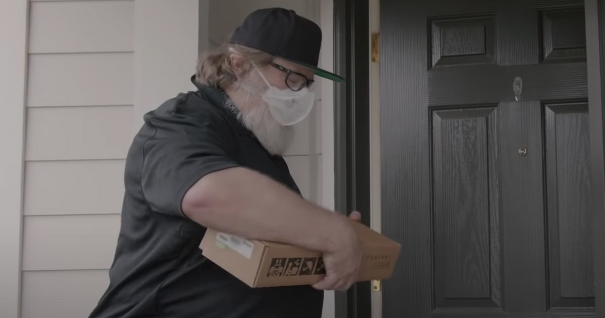 Gabe Newell bestowing the Steam Deck upon humanity