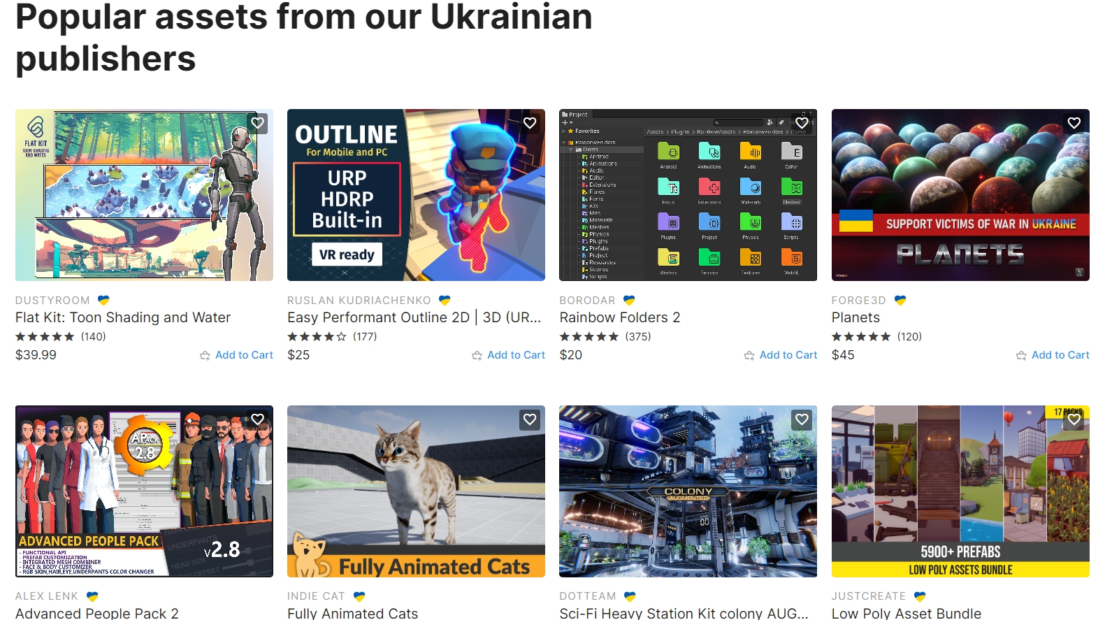 Unity Asset Store promotes assets from Ukrainian publishers