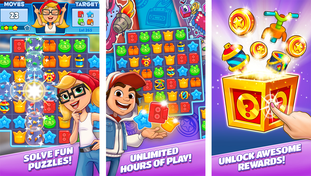 Sybo launches Subway Surfers Blast, a puzzle spin-off game