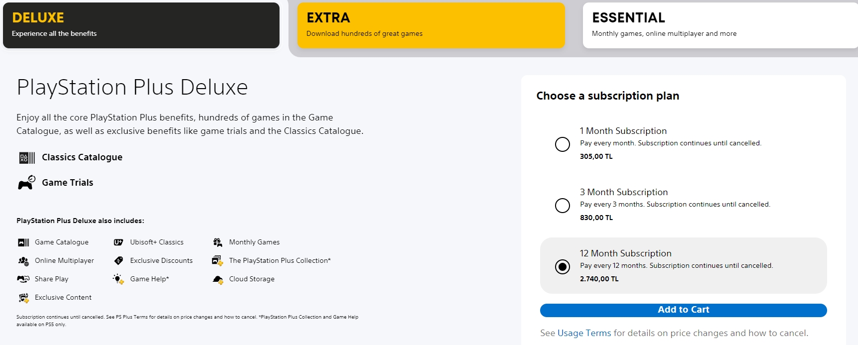 PlayStation Plus Extra 3 Months Subscription ACCOUNT