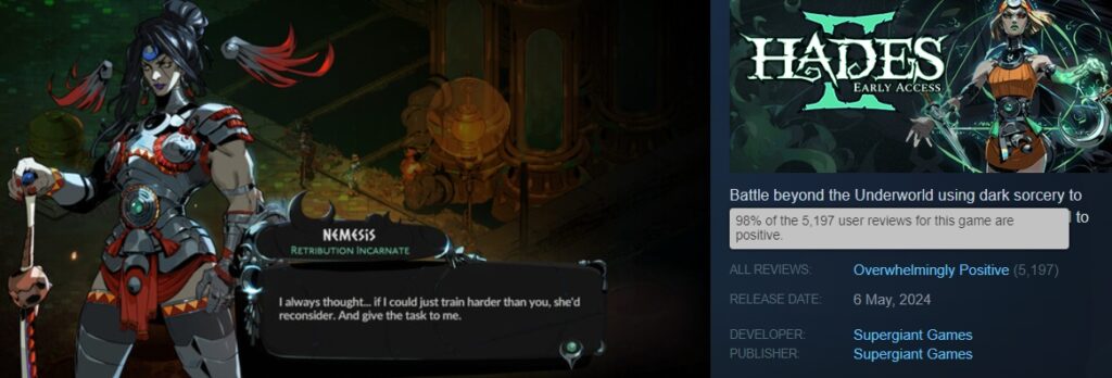 Hade Player Hades II peaks at over 79k concurrent players, making it one of Steam’s ...